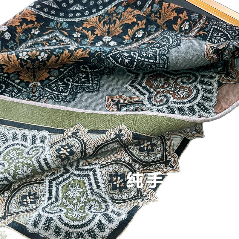 ผ้าพันคอทรงสี่เหลี่ยมลายดอกไม้ - Shawl Wrap Winter บทวิจารณ์และราคา