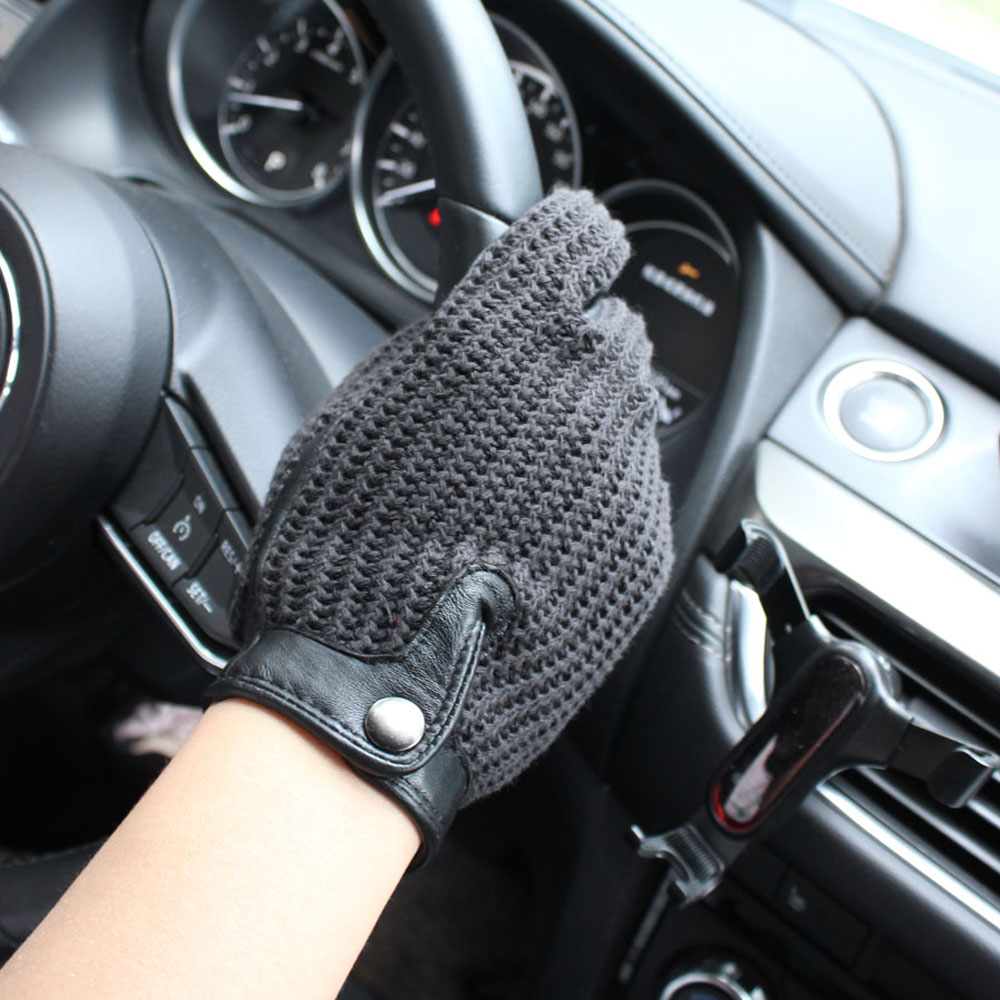ถุงมือขับรถหนังแท้คุณภาพสูงสำห - Touch Screen Gloves บทวิจารณ์และราคา
