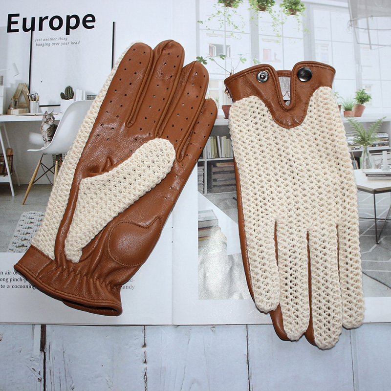 ถุงมือขับรถหนังแท้คุณภาพสูงสำห - Touch Screen Gloves บทวิจารณ์และราคา