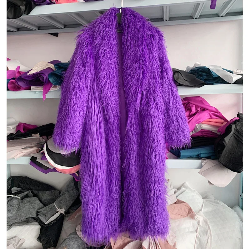 ผู้หญิงเลียนแบบแกะ Faux FUR ยา - Wool Coat Peacoat บทวิจารณ์และราคา