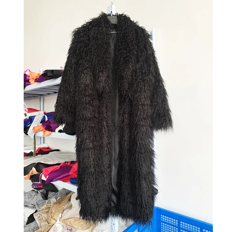 ผู้หญิงเลียนแบบแกะ Faux FUR ยา - Wool Coat Peacoat บทวิจารณ์และราคา