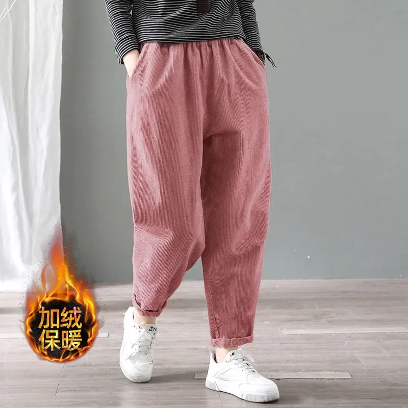 กางเกงฮาเร็มผ้าคอร์ดูรอยสำหรับ - Corduroy Pant Warm บทวิจารณ์และราคา