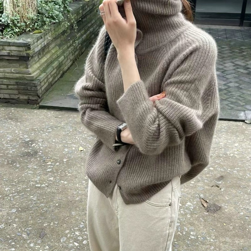 คอเต่าเสื้อสเวตเตอร์ถักสุภาพสต - Wool Coat Peacoat บทวิจารณ์และราคา